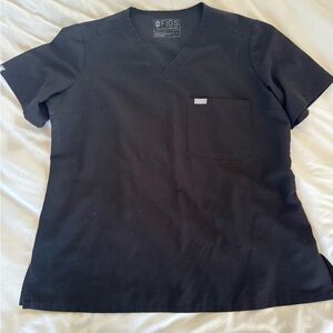Figs scrub top black size large